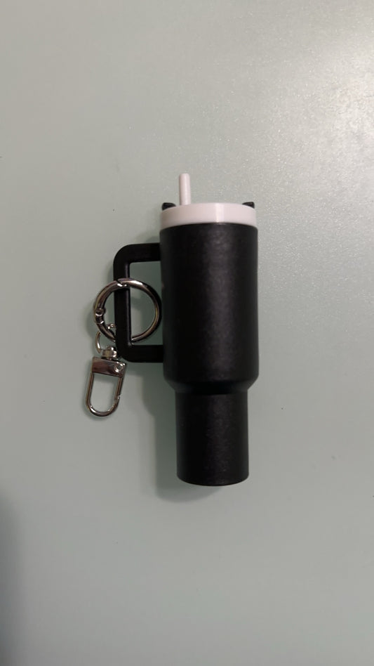 black mini tumbler keychain