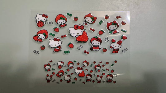 hello kitty strawberries mini keychain wrap