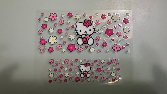hello kitty w flowers mini keychain wrap