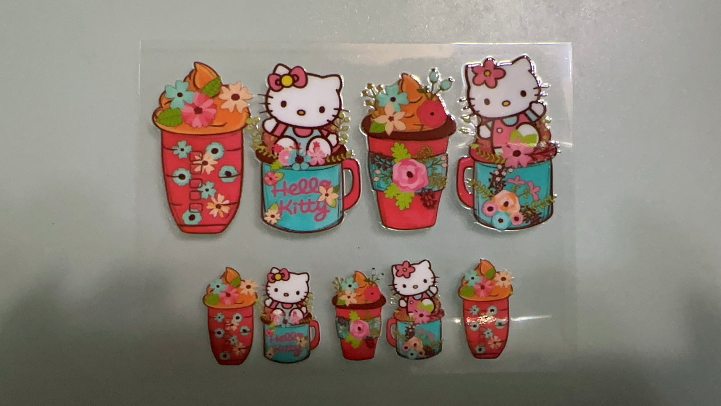 hello kitty fall drinks mini keychain wrap