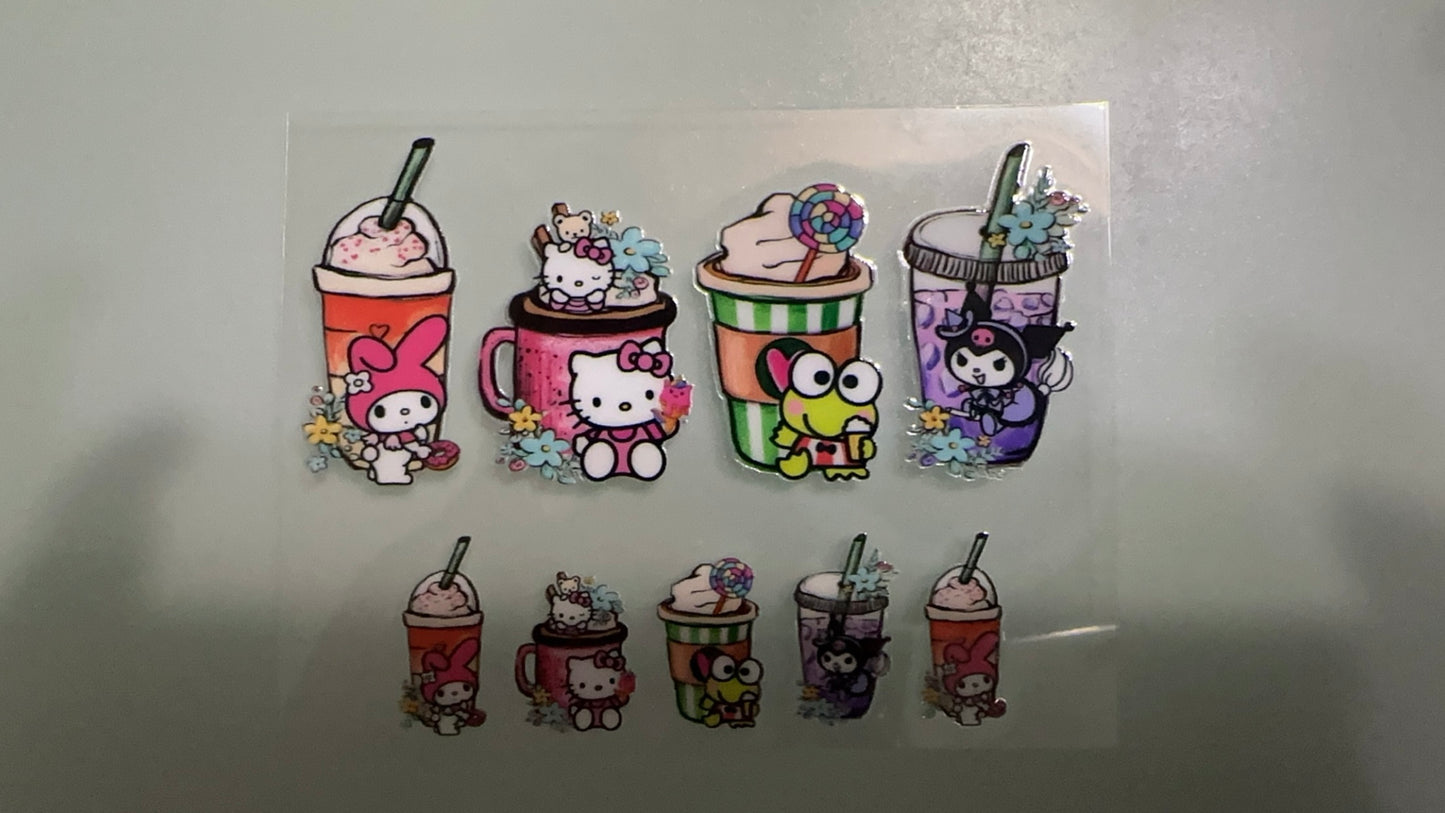 hello kitty & friends drinks mini keychain wrap