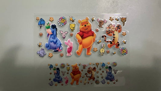 pooh characters w flowers & bees mini keychain wrap