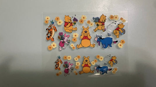 pooh & eeyore w flowers mini keychain wrap