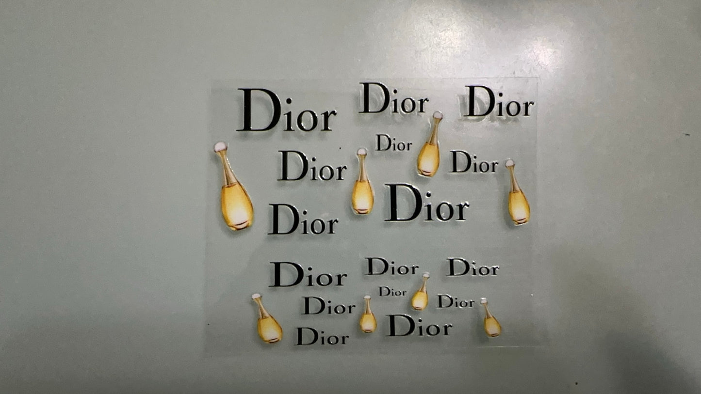 dior & wine mini keychain wrap