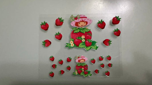 strawberry shortcake w strawberry mini keychain wrap