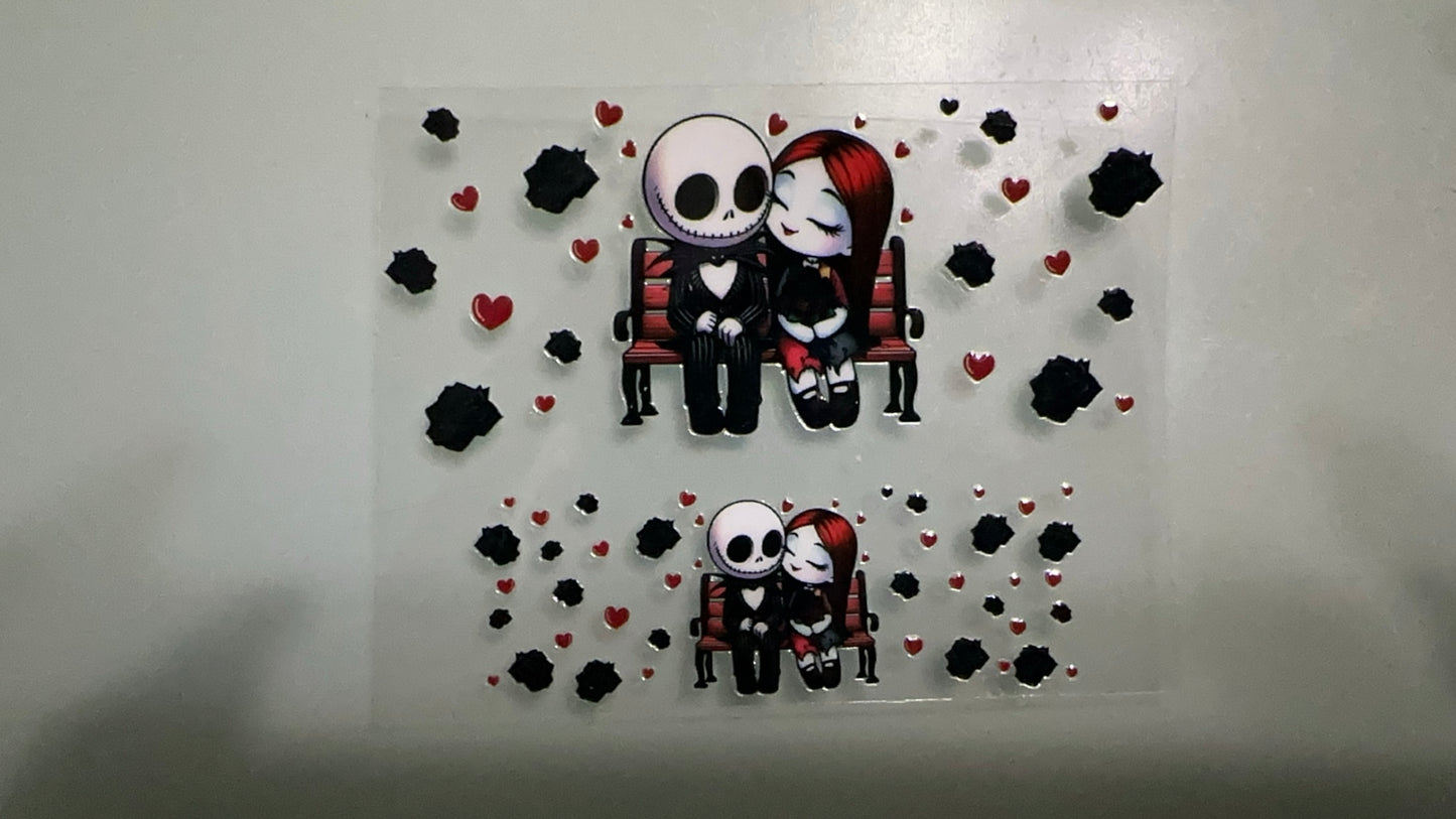 jack & sally w rose mini keychain wrap