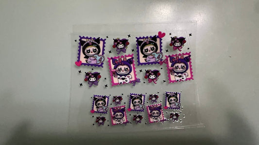 labubu in stamps mini keychain wrap