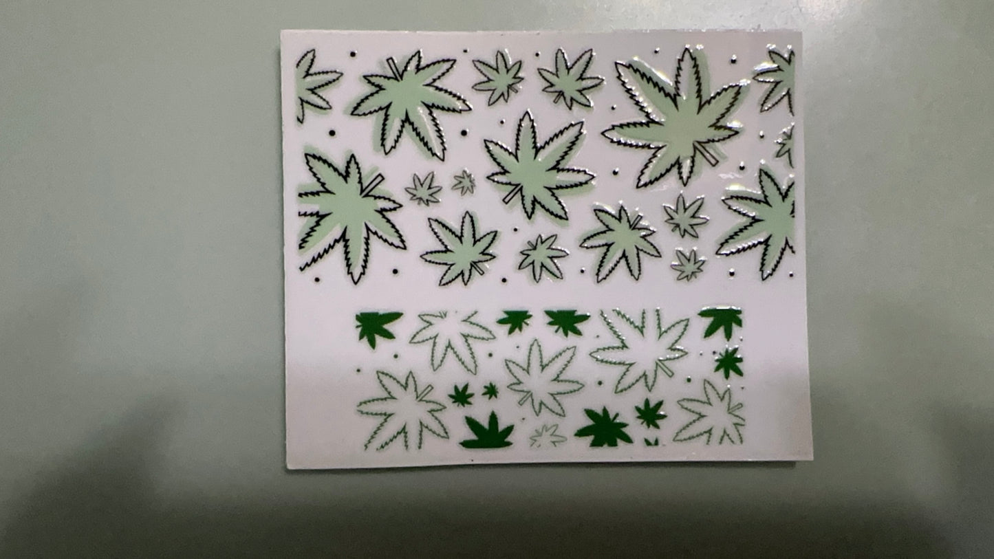 light green weed mini keychain wrap