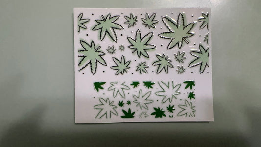 light green weed mini keychain wrap