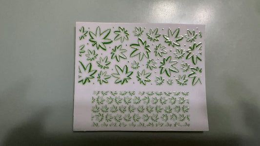 weed outline mini keychain wrap