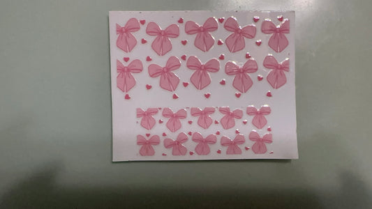 pink bows & hearts mini keychain wrap